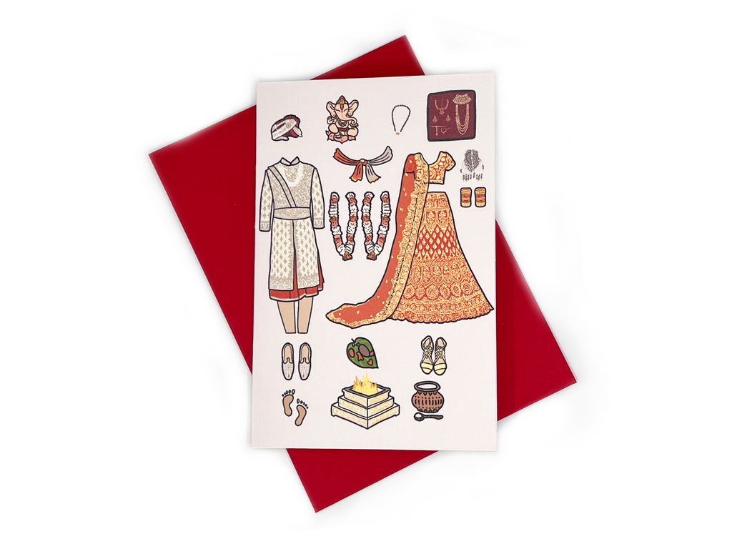 Wedding Card Clipart In Colour - Indian Wedding Doli Png - (2627x750) Png  Clipart Download